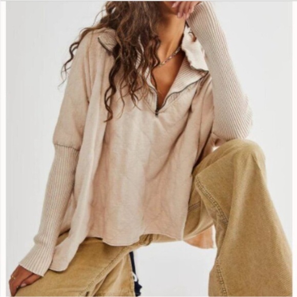 FREE PEOPLE | quilted turtleneck pullover sweater - Picture 4 of 10